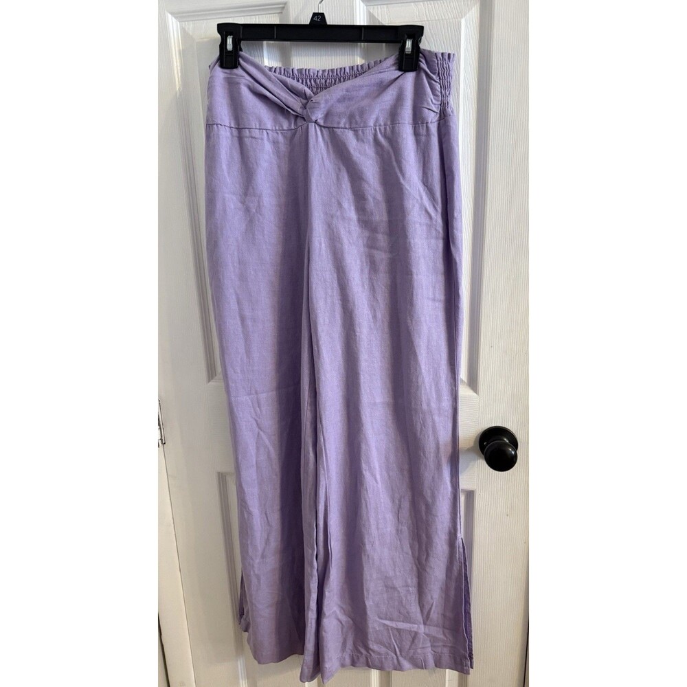 Elegant Lavender Wide Leg Women's Pants